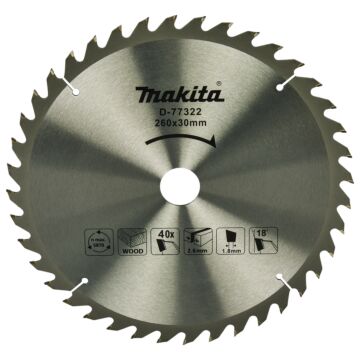 Makita D-77322 Afkortzaagblad Hout