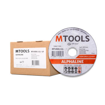 Mtools Alphaline doorslijpschijf staal/RVS 125x1,0 mm. per 50 st.