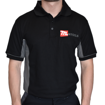 Mtools Polo shirt two tone zwart/grijs