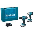 Makita DK18A35X2 18 V Combiset boren en (slag)schroeven (G-range)
